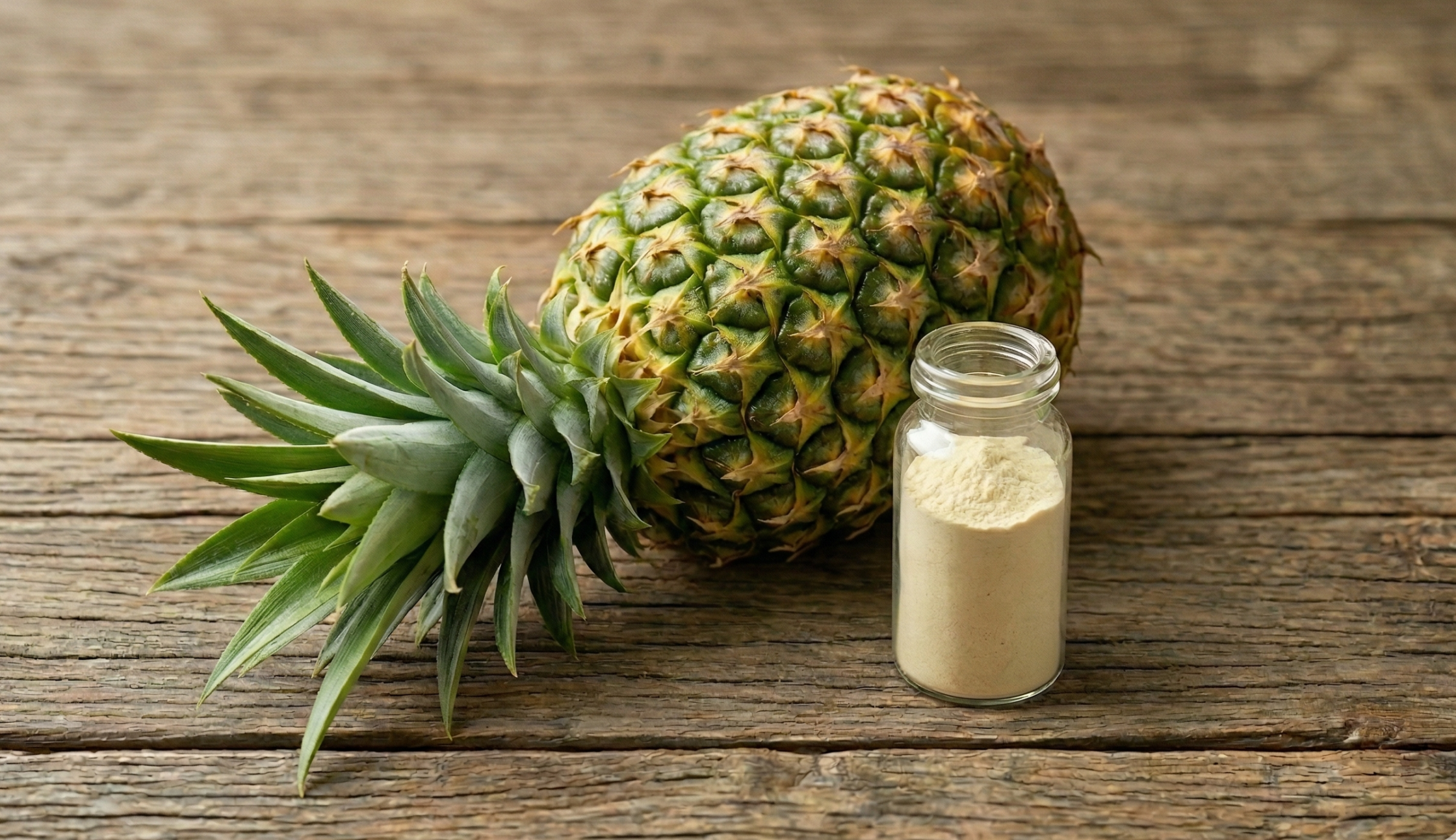 Bromelain enzyme raw and powder form — anti-inflammatory horse supplement ingredient in Improve Equine Benchmark