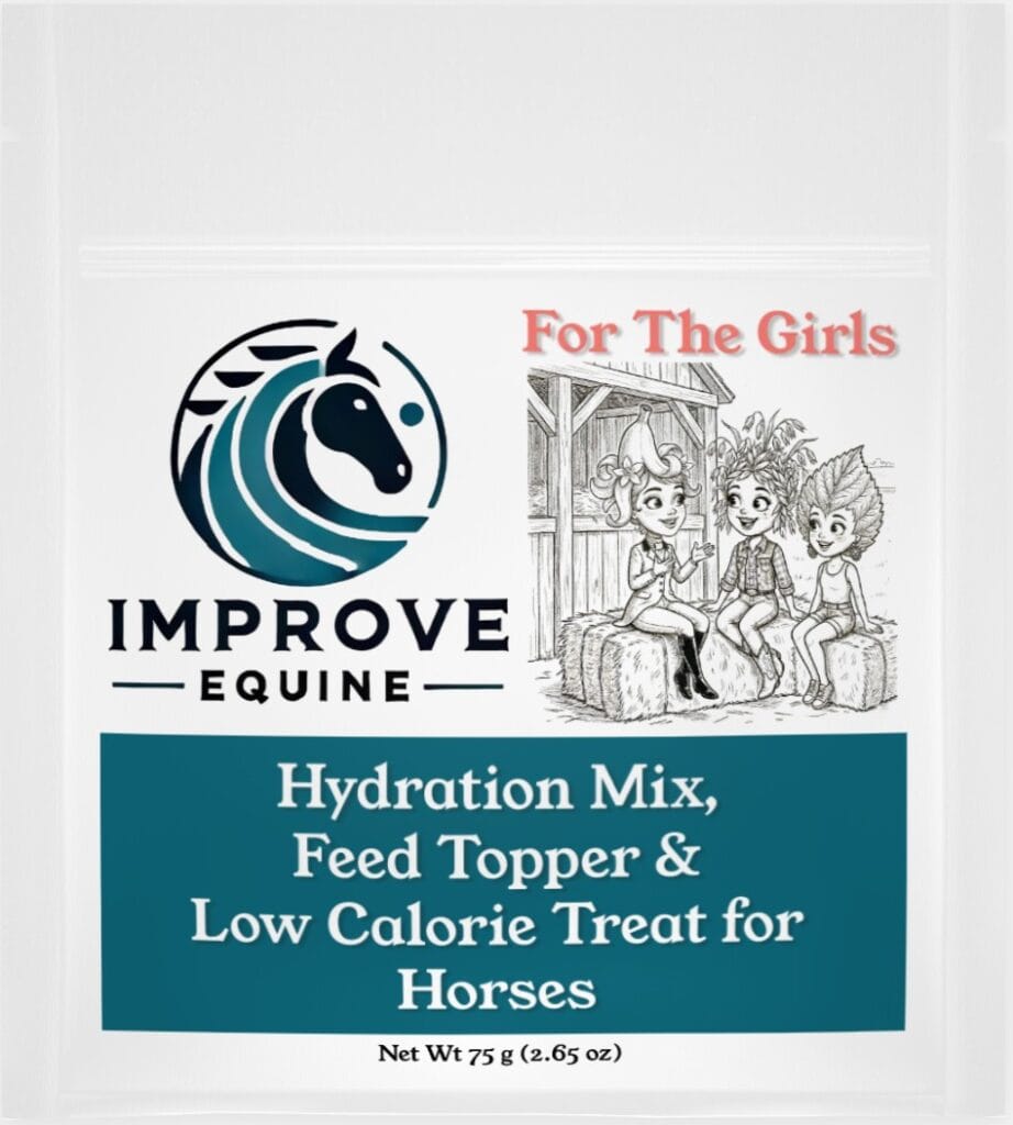 Improve Equine For The Girls — banana and raspberry leaf horse hydration mix, 2lb bag, human-grade, made in Land O' Lakes, Florida