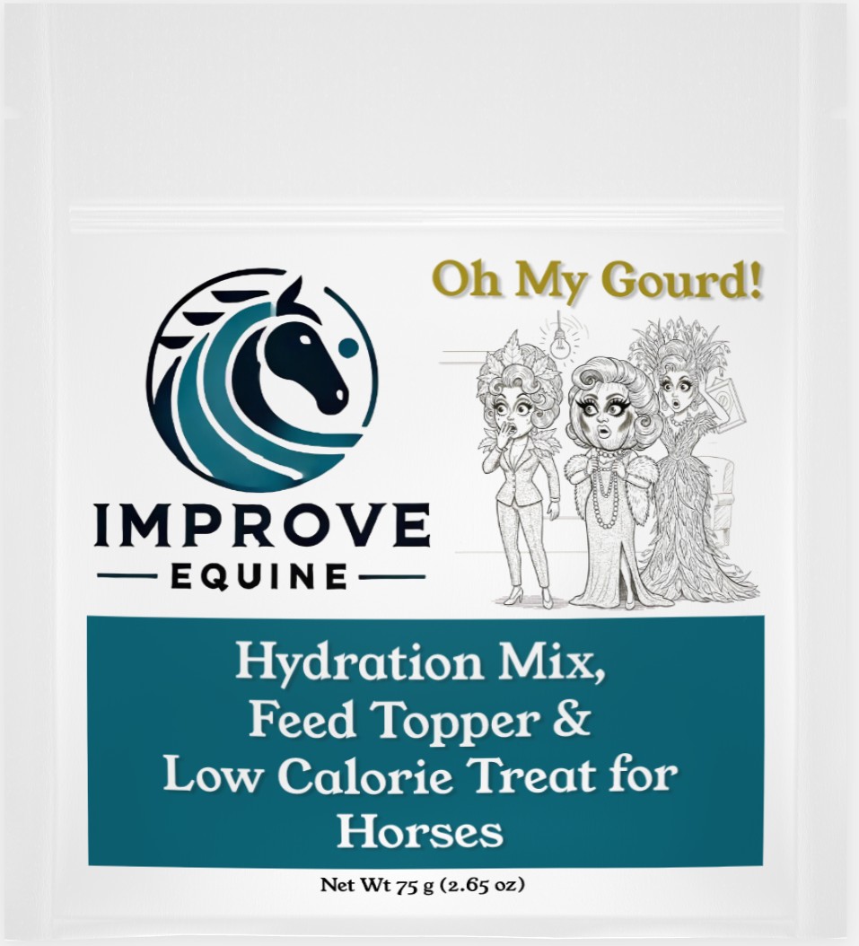 Oh My Gourd! 2lb bag — Improve Equine horse hydration mix, pumpkin and nettle leaf, natural antihistamine horse supplement