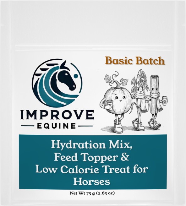 Basic Batch 2lb bag — Improve Equine horse hydration mix, pumpkin oat flour Ceylon cinnamon, safe for IR and Cushing's horses