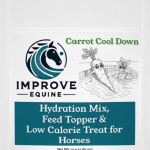 Carrot Cool Down 2lb bag — Improve Equine horse hydration mix, carrot and peppermint, safe for metabolic horses