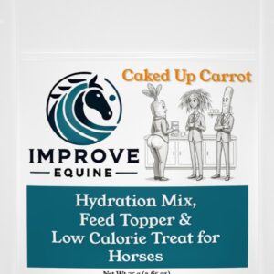 Caked Up Carrot 2lb bag — Improve Equine horse hydration mix and low calorie horse treat, carrot and oat flour