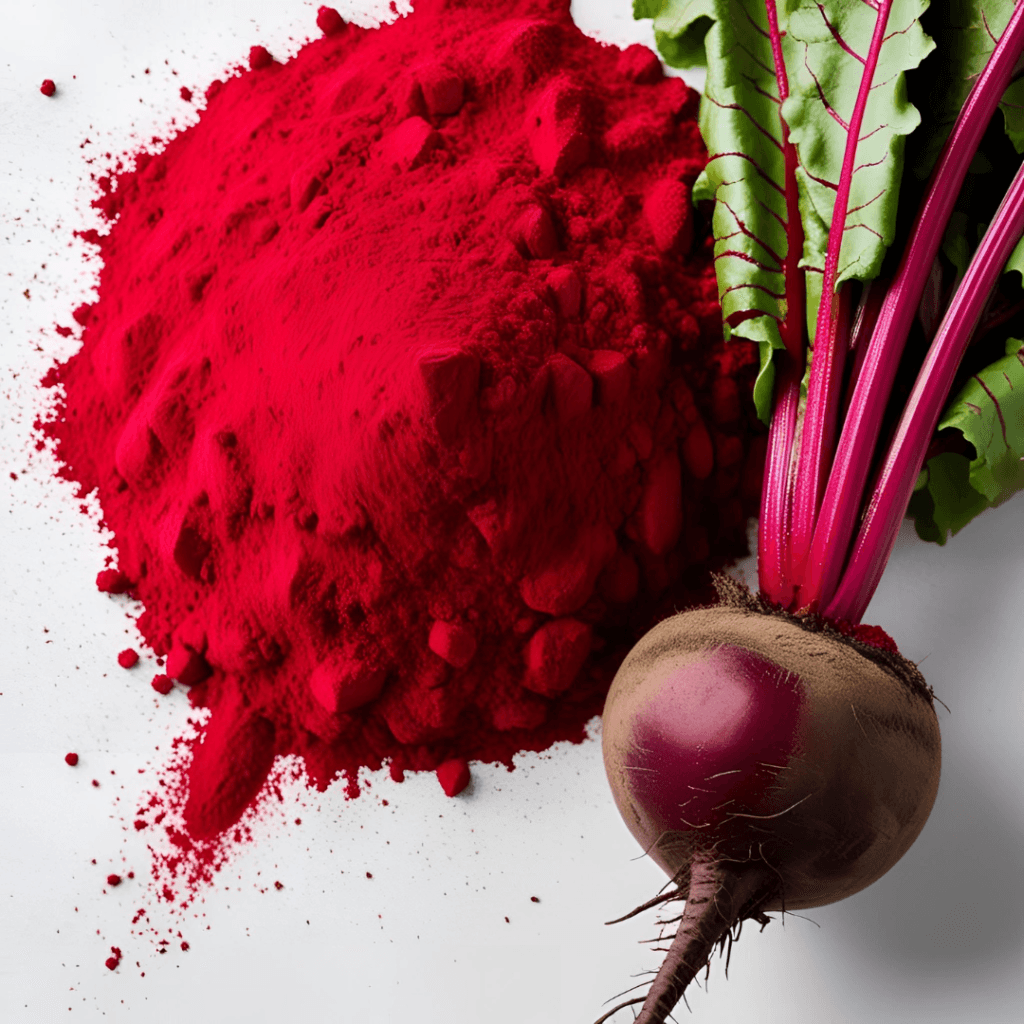 Beetroot powder ingredient, natural nitrate source used in Improve Equine Root Revival and Mint Condition horse hydration mixes