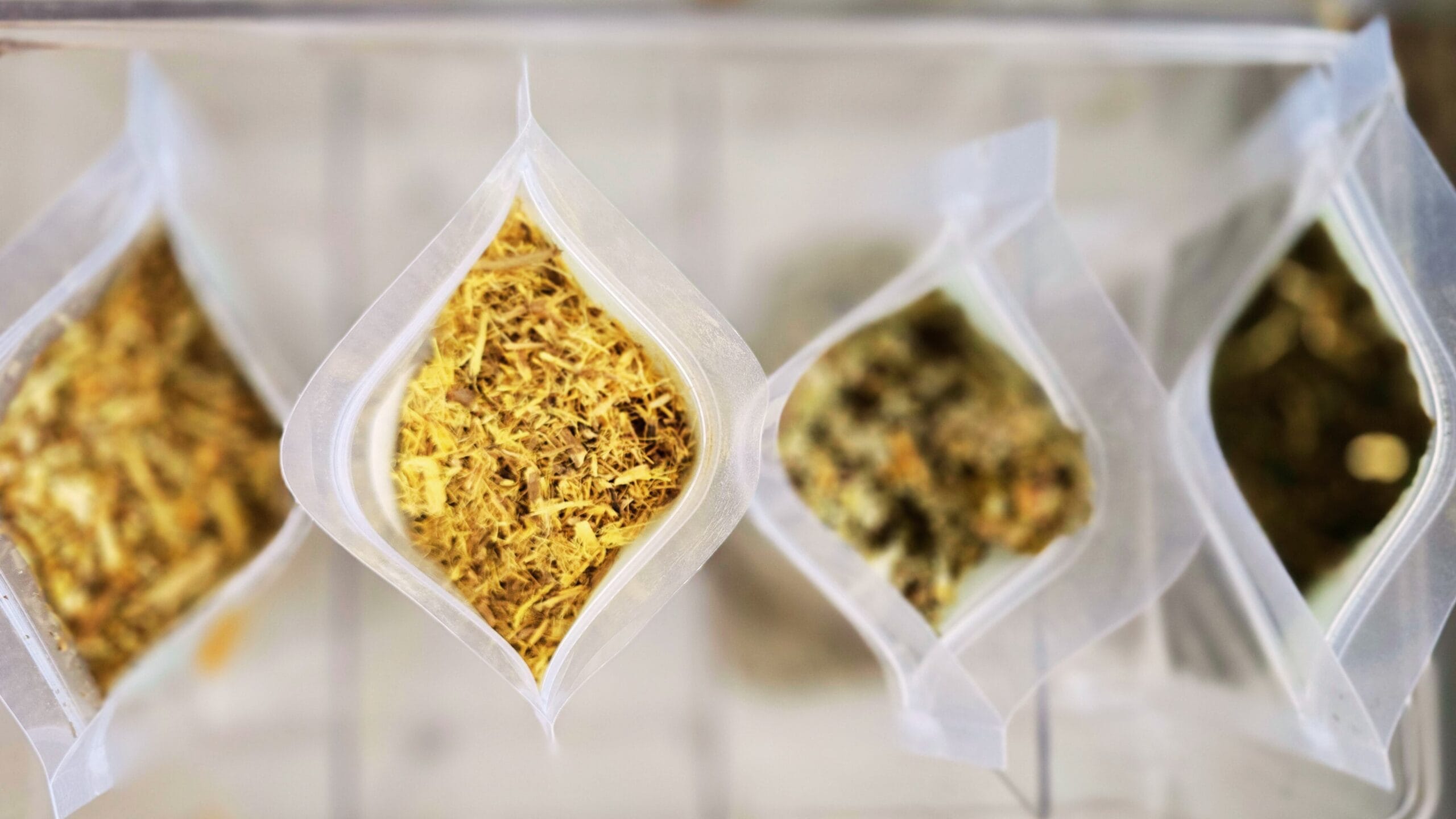Improve Equine herb and spice pouches viewed from above