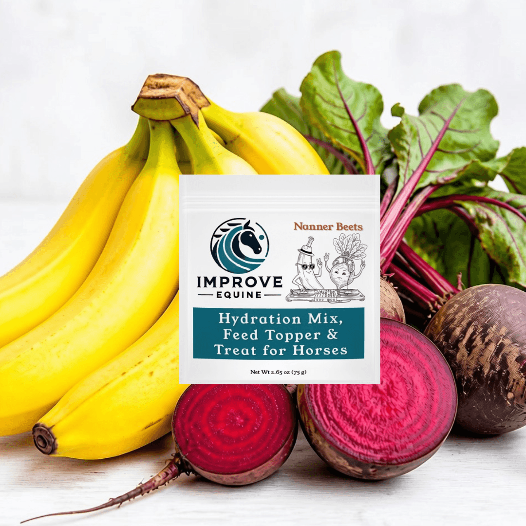 Nanner Beets banana and beetroot horse hydration mix pouch